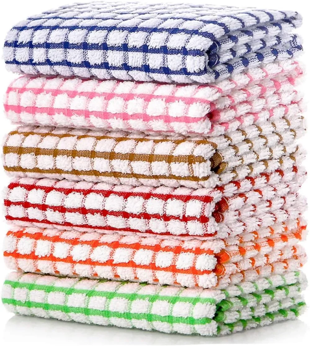 LAZI Kitchen Dish Towels, 16 Inch x 25 Inch Bulk Cotton
